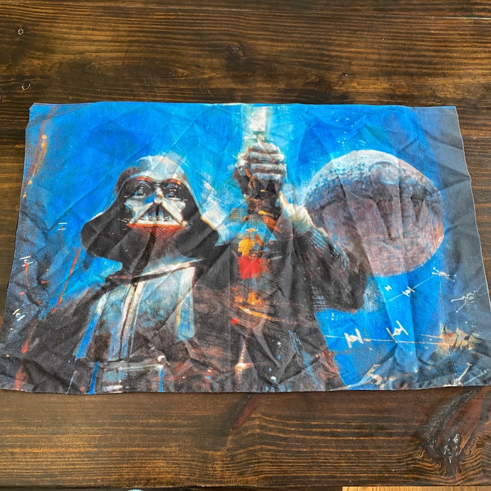 Star Wars Darth Vader Death Star 2sided Pillowcase 2012 Blue Black Standard Size